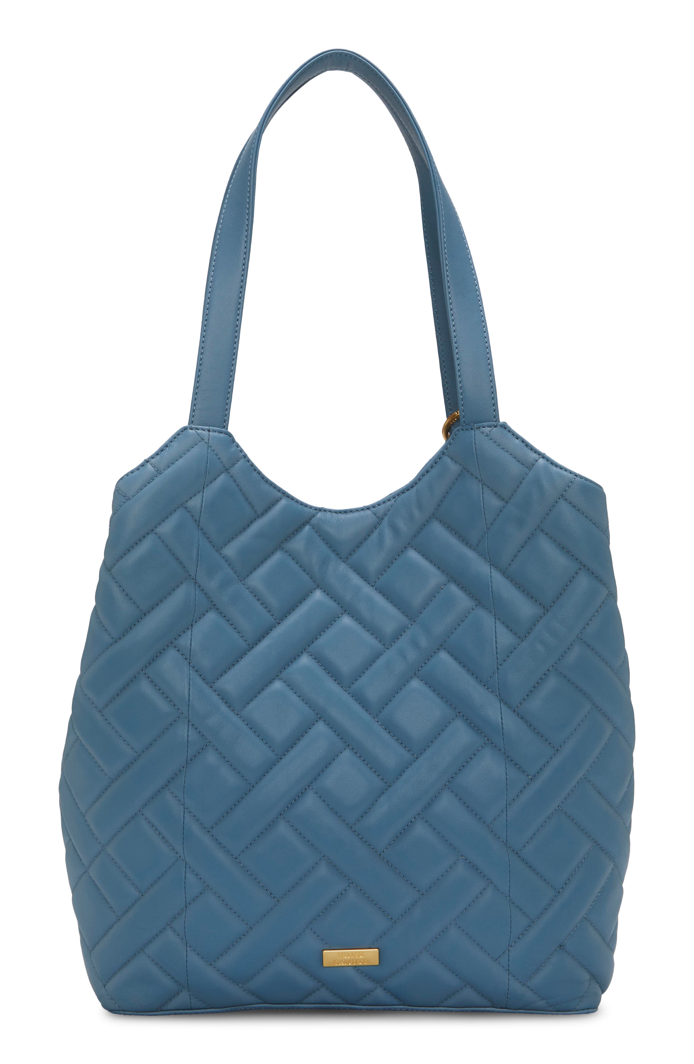 Kisho Quilted Leather Shoulder Bag, Alternate, color, BLUE