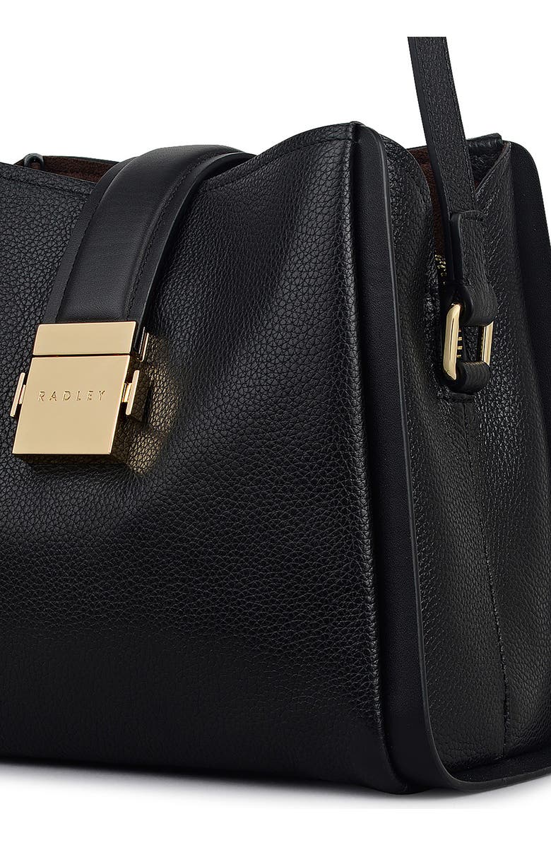 Radley Sloane Mews Leather Crossbody Bag, Alternate, color, Black