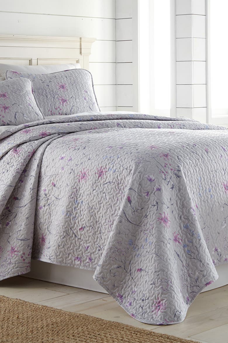 Luxury Premium Floral Collection Quilt Cover Set, Main, color, GREY