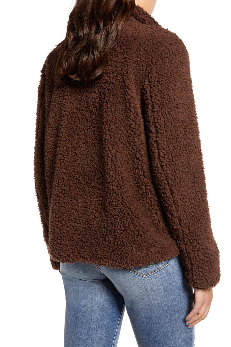Wubby Fleece Zip Jacket, Alternate, color, STEWART HOUSE BROWN