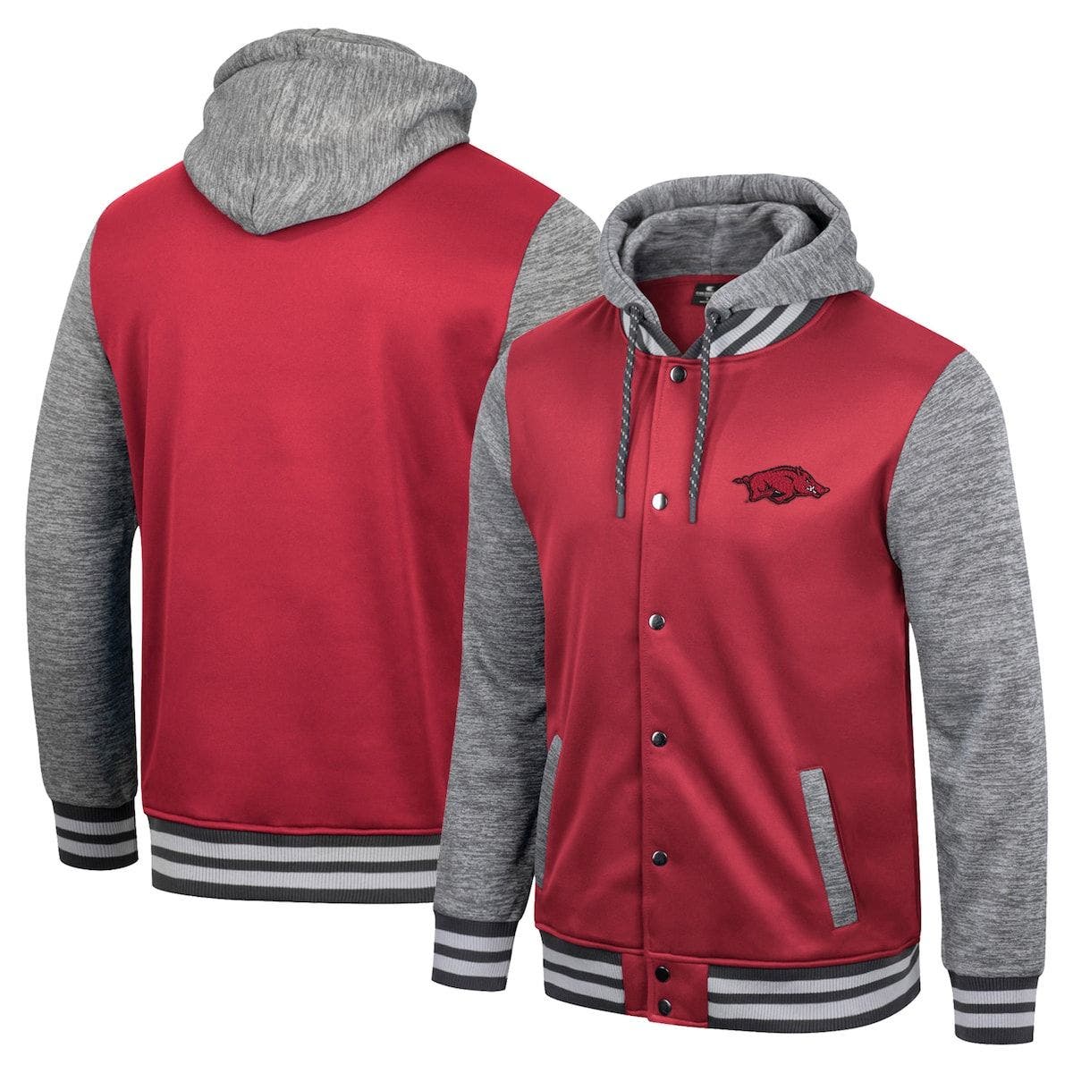 COLOSSEUM Men's Colosseum Cardinal Arkansas Razorbacks Robinson Hoodie ...
