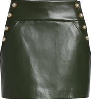 Alice + Olivia Donald Faux Leather Miniskirt