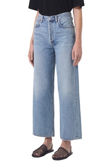 Agolde Ren High Waist Wide Leg Jeans In Disclosure