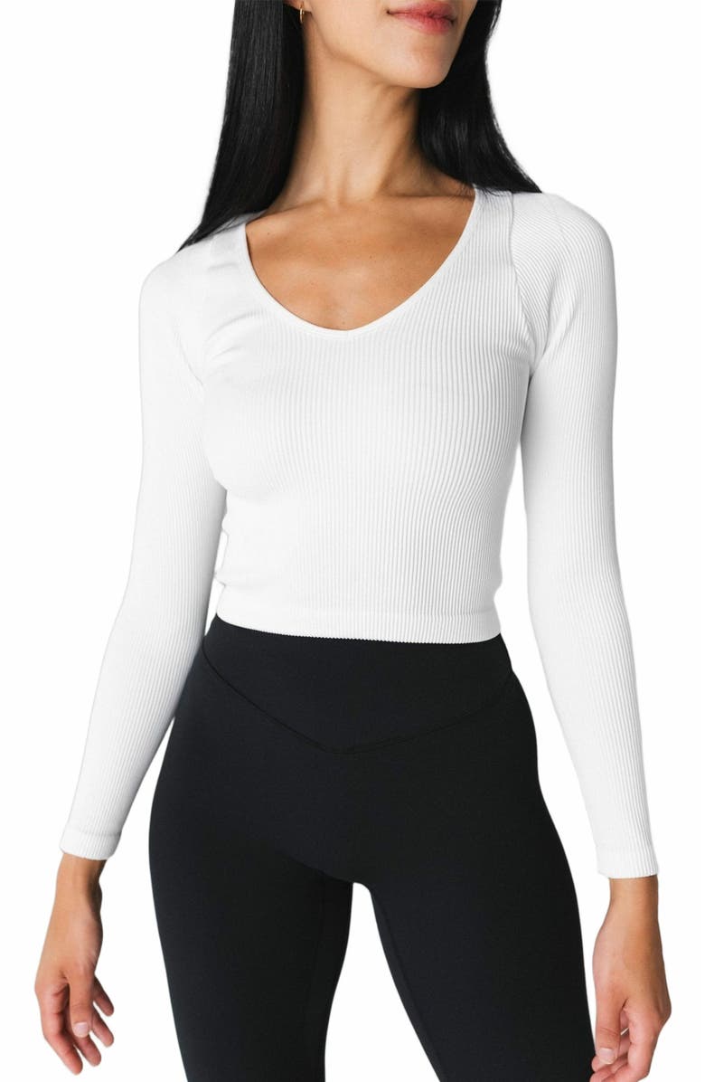 Vitality Synergy V Long Sleeve, Alternate, color, Snow