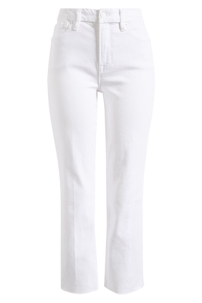 Good Straight High Waist Raw Hem Straight Leg Jeans, Main, color, WHITE001