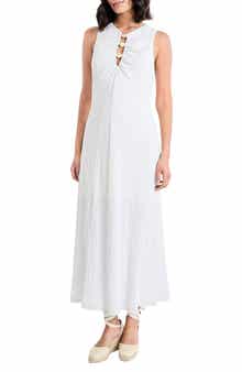 Cutout Detail Rib Maxi Dress