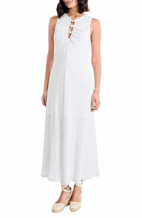 Cutout Detail Rib Maxi Dress