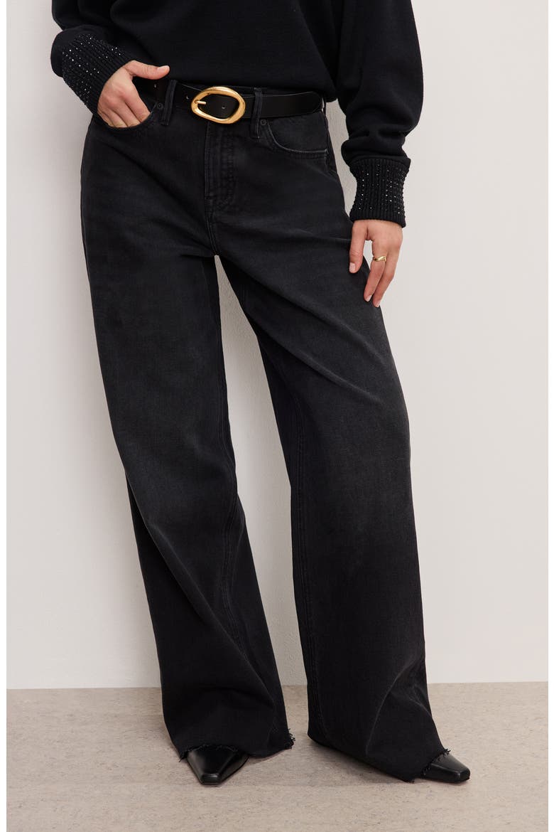 Good Ease Wide Leg Jeans, Alternate, color, BLACK324