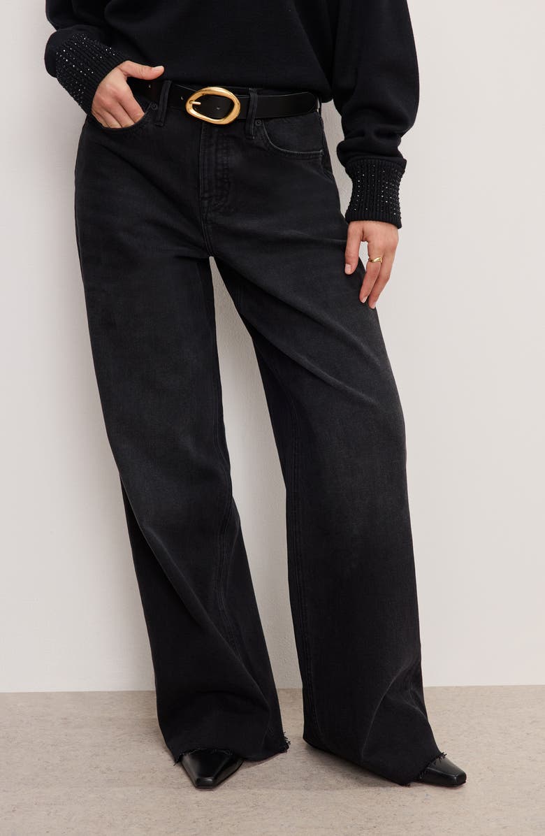 Good American Good Ease Wide Leg Jeans, Alternate, color, 