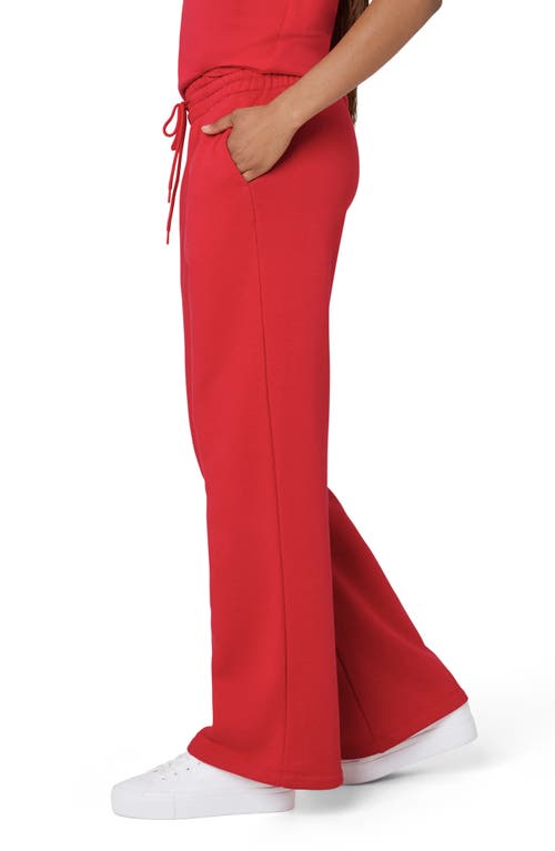 Florence By Mills Cozy Crush Wide Leg Sweatpants In Scarlet