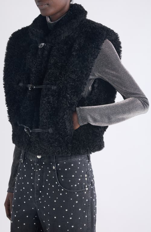 Isabel Marant Étoile Alisa Faux Shearling Vest In Black
