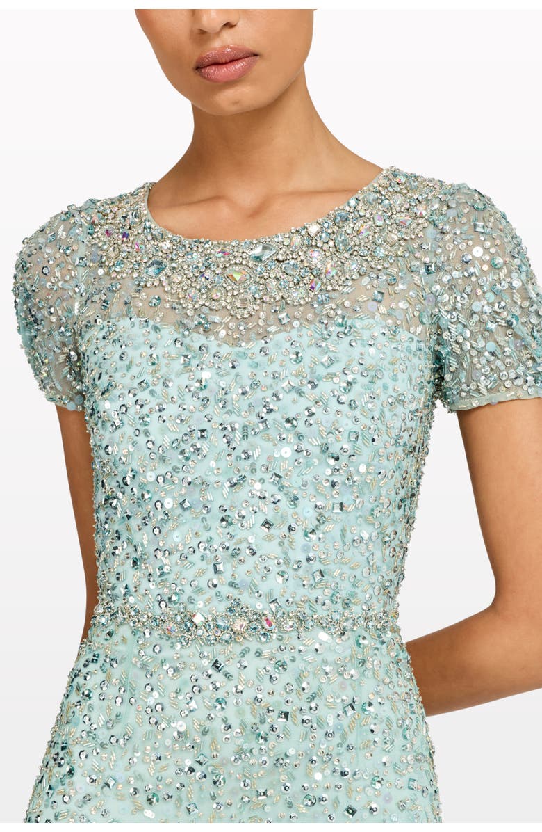 Jenny Packham Epoch Dress, Alternate, color, Crystal Aqua