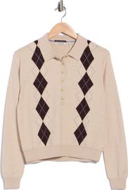Scotch & Soda Argyle Polo Sweater