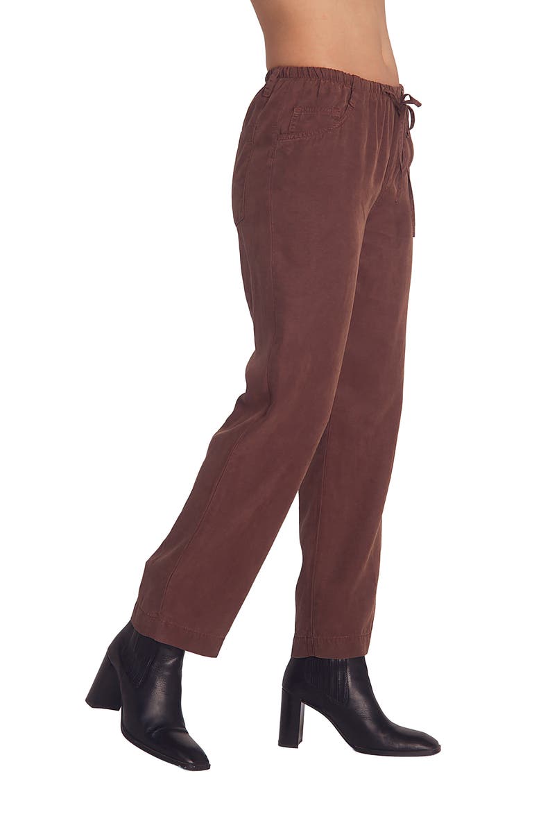 Bella Dahl Pull-On Straight Leg Pants, Alternate, color, Saddle Brown