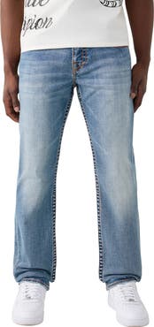 True Religion Ricky Tiger Embroidered Big T Flap Straight Jeans