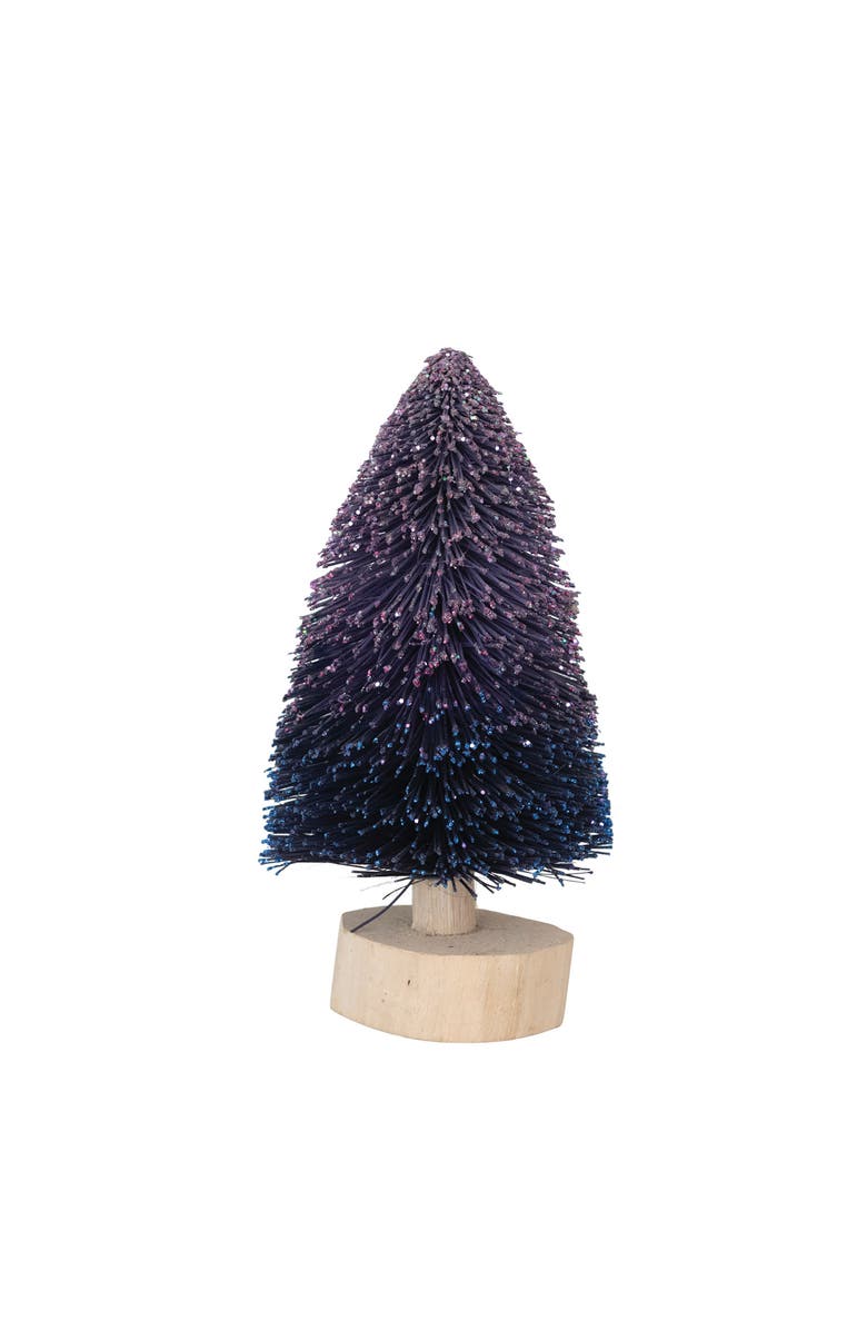Storied Home Bottle Brush Tree on Wood Base, Main, color, Purple