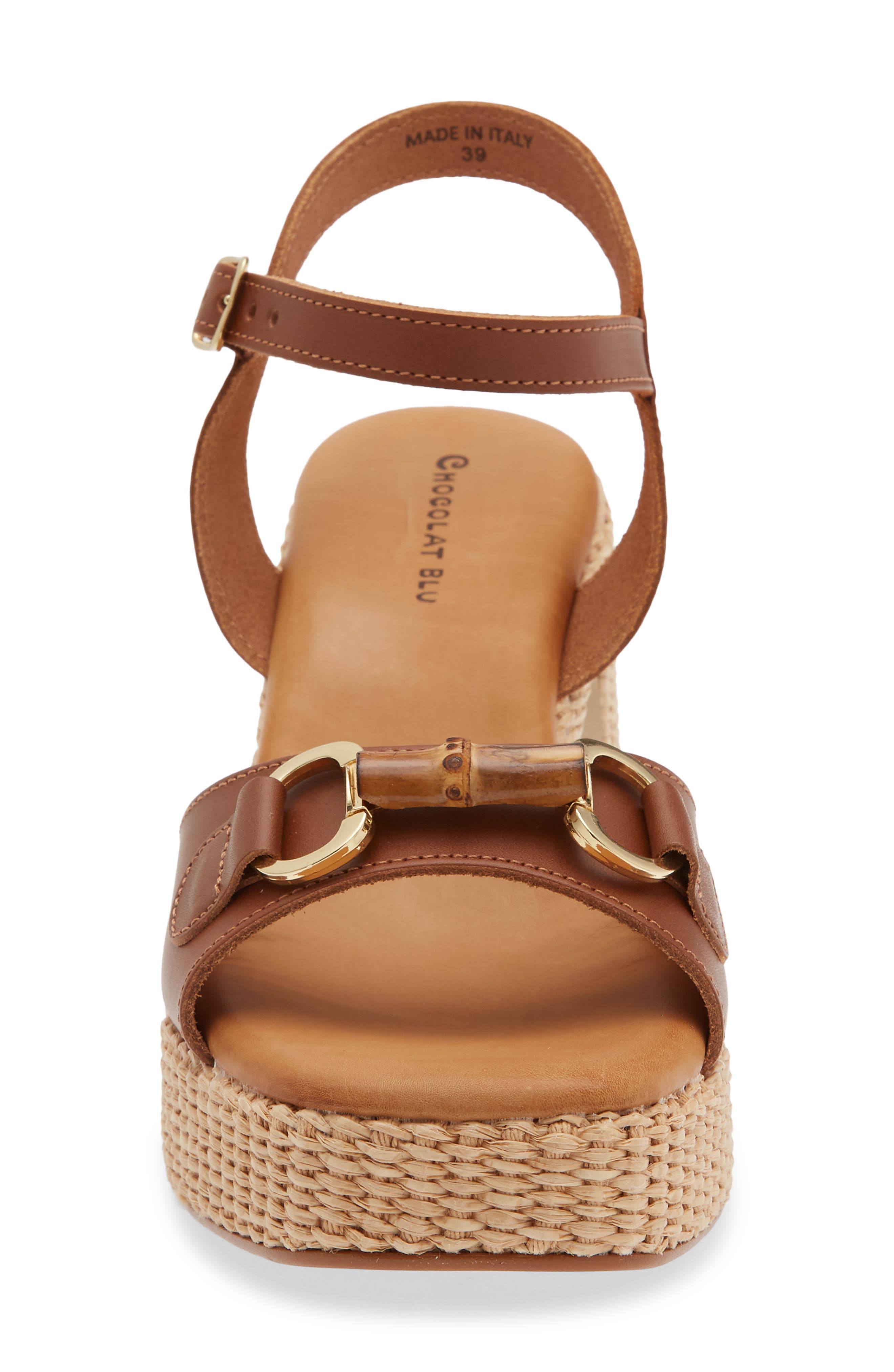 Chocolat Blu Mel Sandal, Alternate, color, Brown Leather