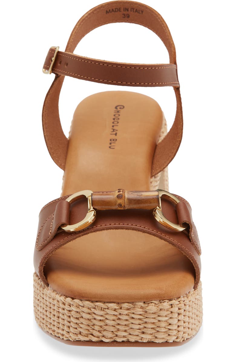 Chocolat Blu Mel Sandal, Alternate, color, Brown Leather