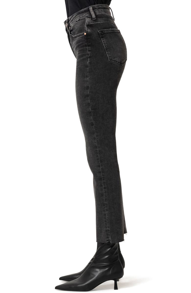 Mavi Jeans Anika Raw Hem High Waist Crop Flare Jeans, Alternate, color, Smoke Brushed Flex Blue