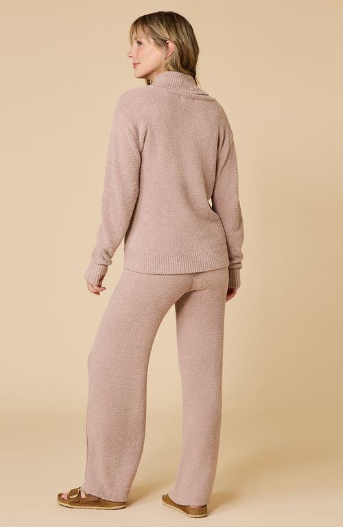 Softies Ultra-marshmallow Shawl Collar With Pintuck Pant In Neutral