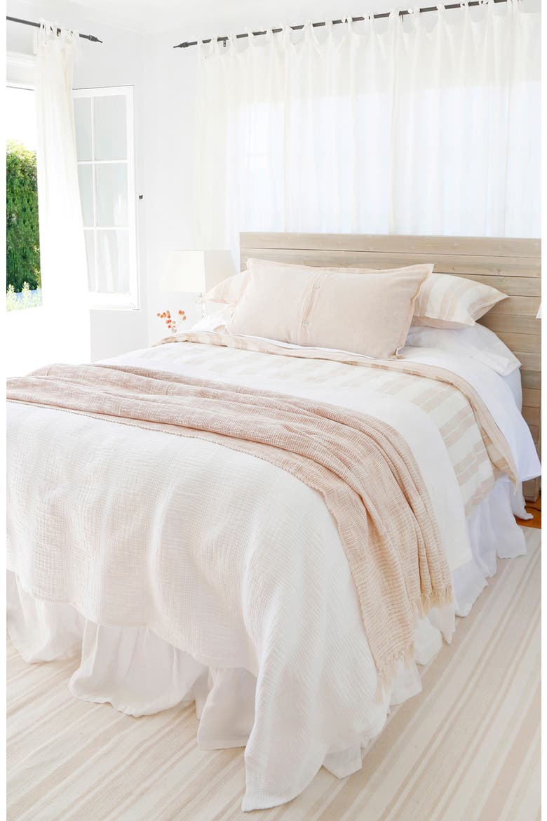 Carter Stripe Sham, Alternate, color, IVORY/ AMBER