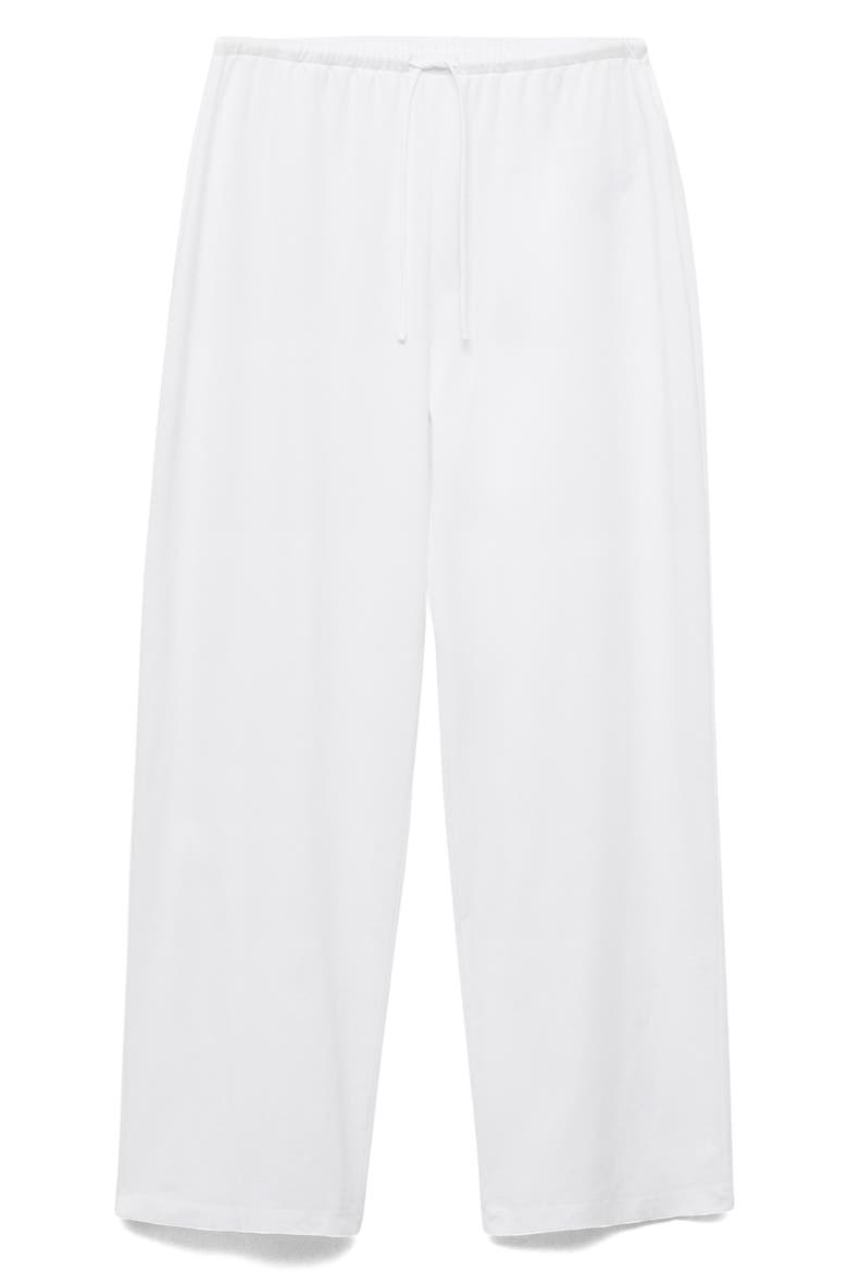 Cotton Drawstring Pants, Main, color, WHITE