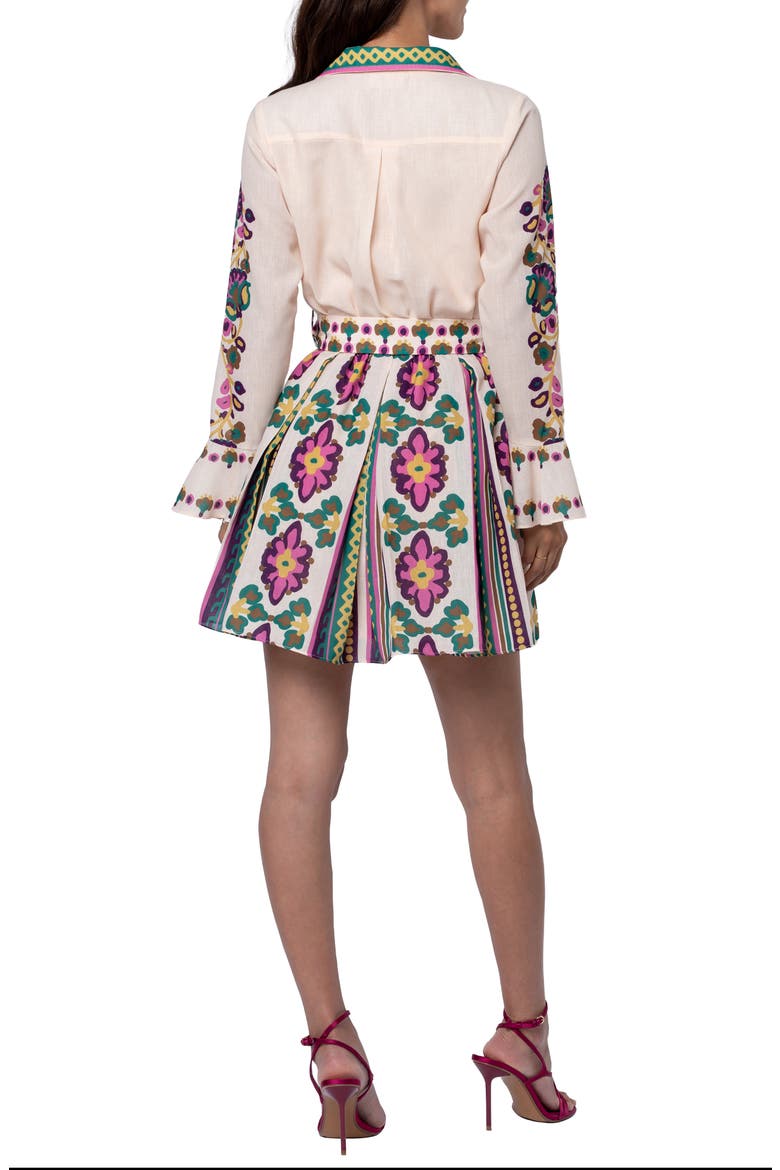 Maris Mixed Print Long Sleeve Shirtdress, Alternate, color, CREAM MULTI
