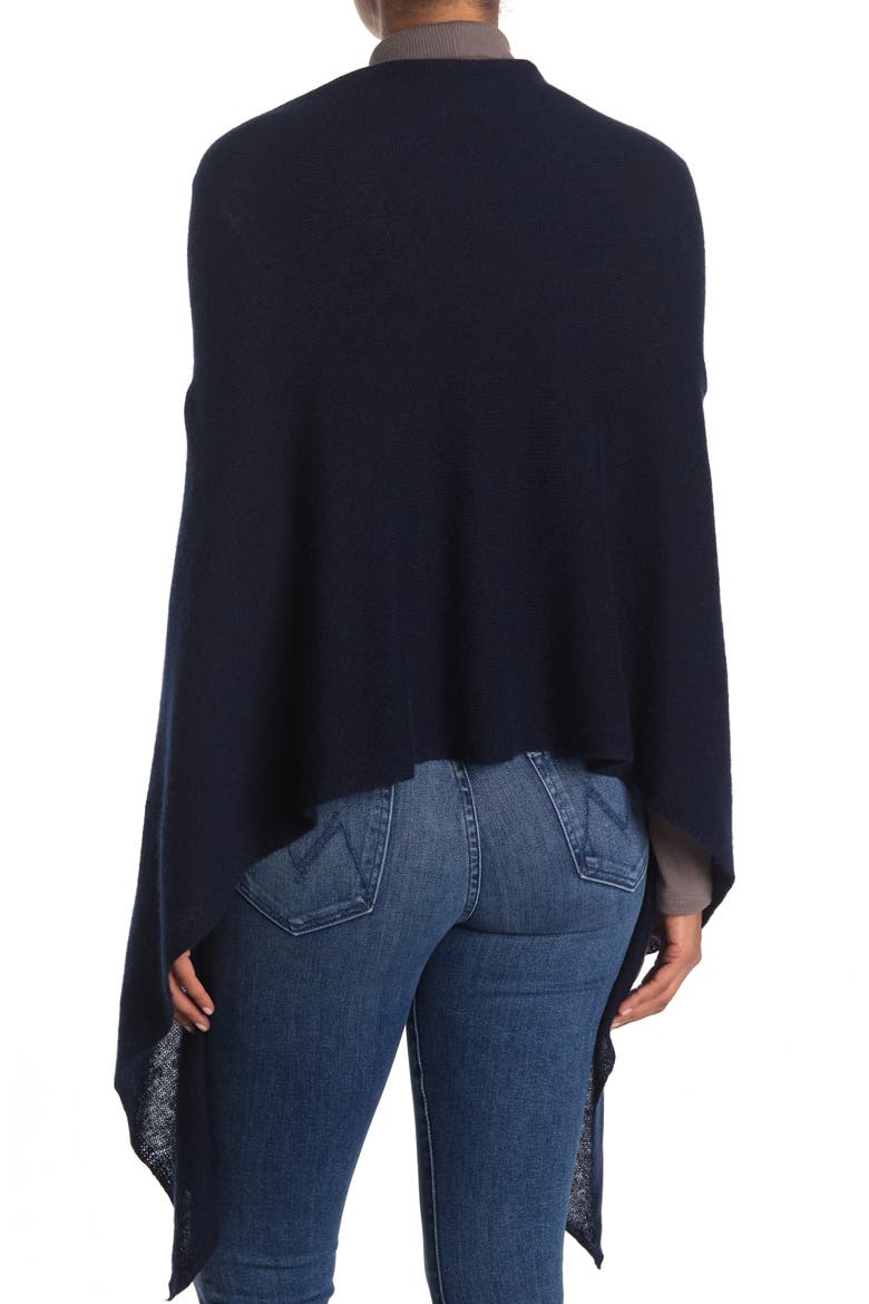 Cowl Neck Knit Poncho, Alternate, color, NAVY