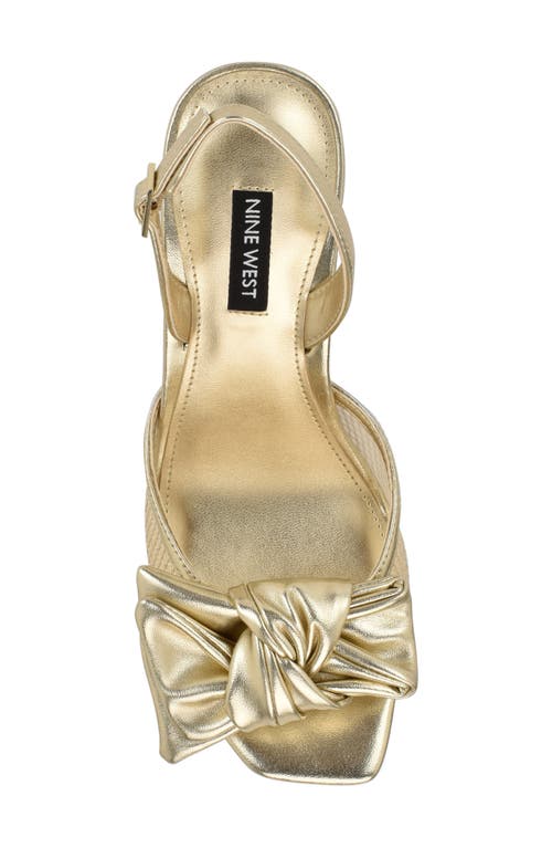 Nine West Gergia Slingback Sandal In Gold