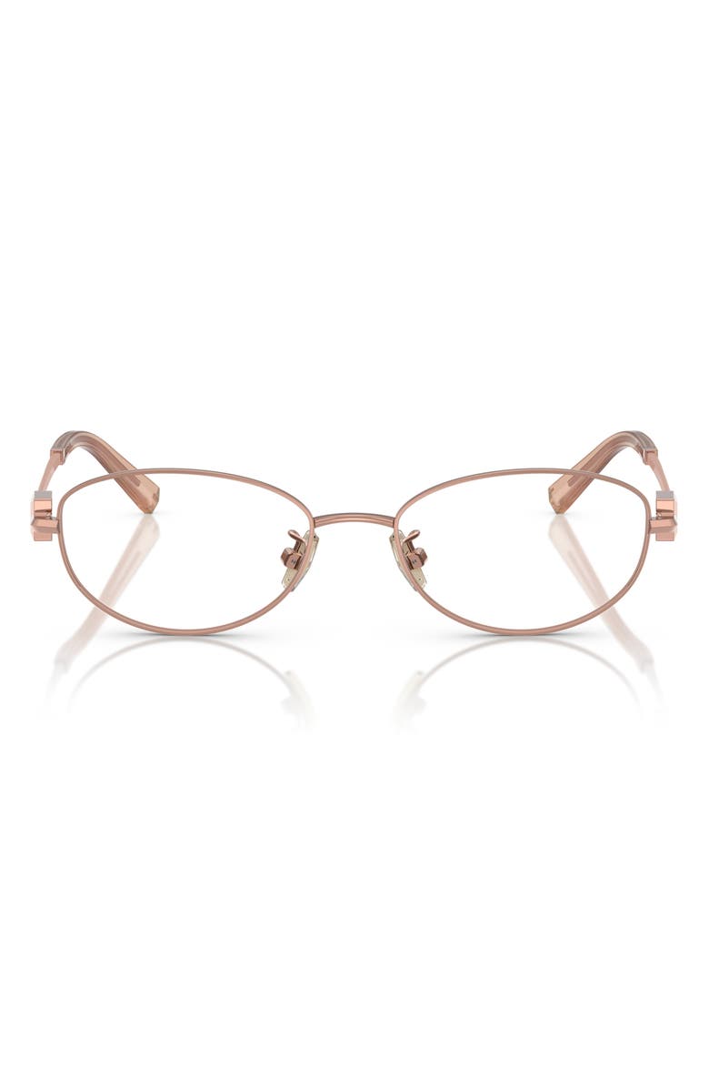 Tiffany & Co. 52mm Oval Optical Glasses, Main, color, Rose Gold