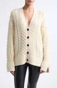 Maria McManus Tear Drop Aran Cardigan