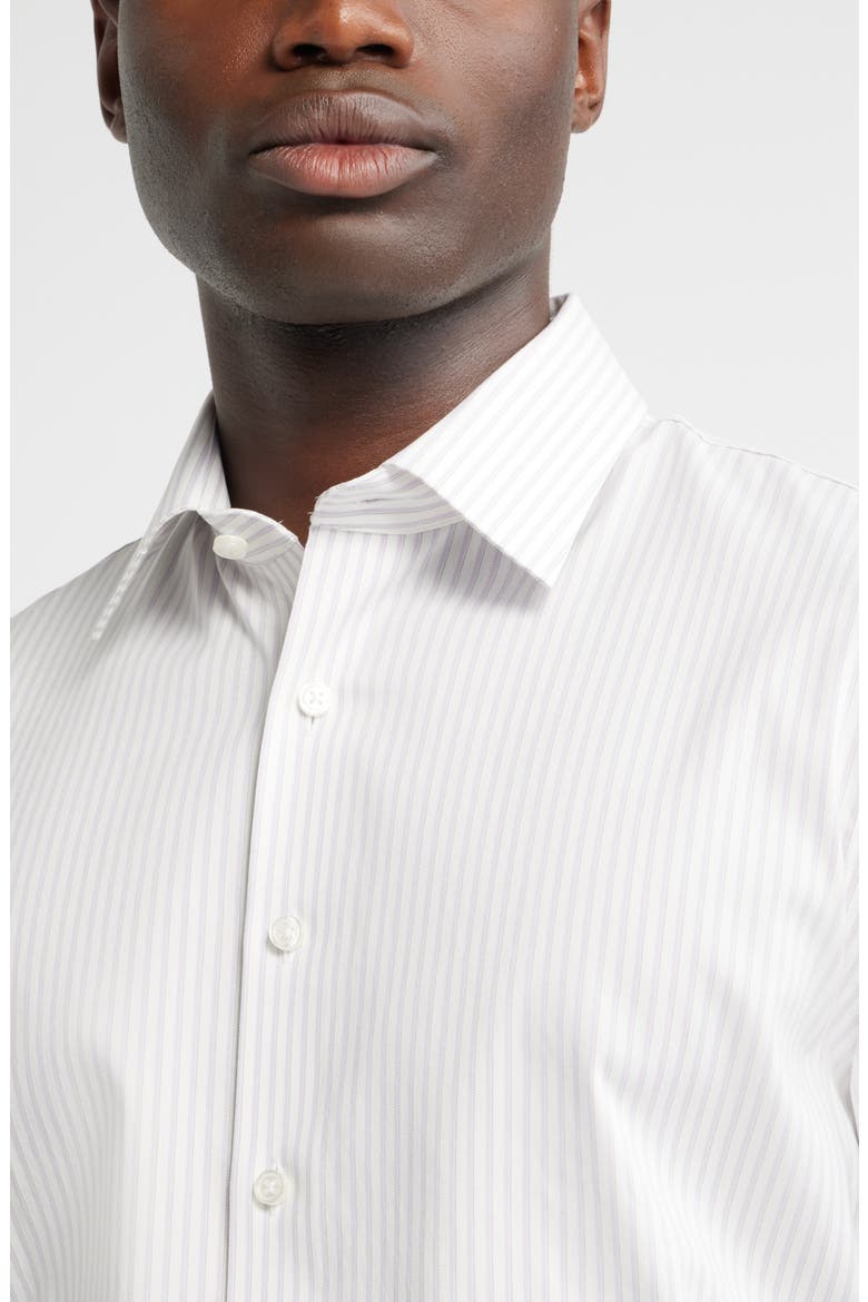 Trim Fit Shadow Stripe Premium Performance Twill Dress Shirt, Alternate, color, PURPLE MARCELLO STRIPE