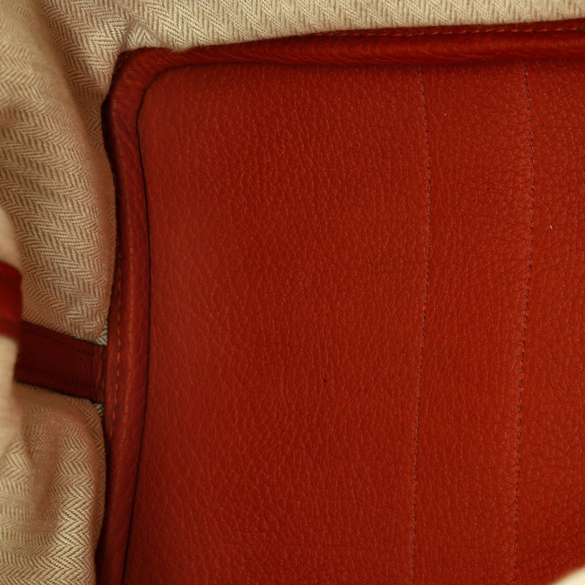 Pre-Owned Hermes Garden Party Tote Leather 36, Alternate, color, Rouge Duchesse