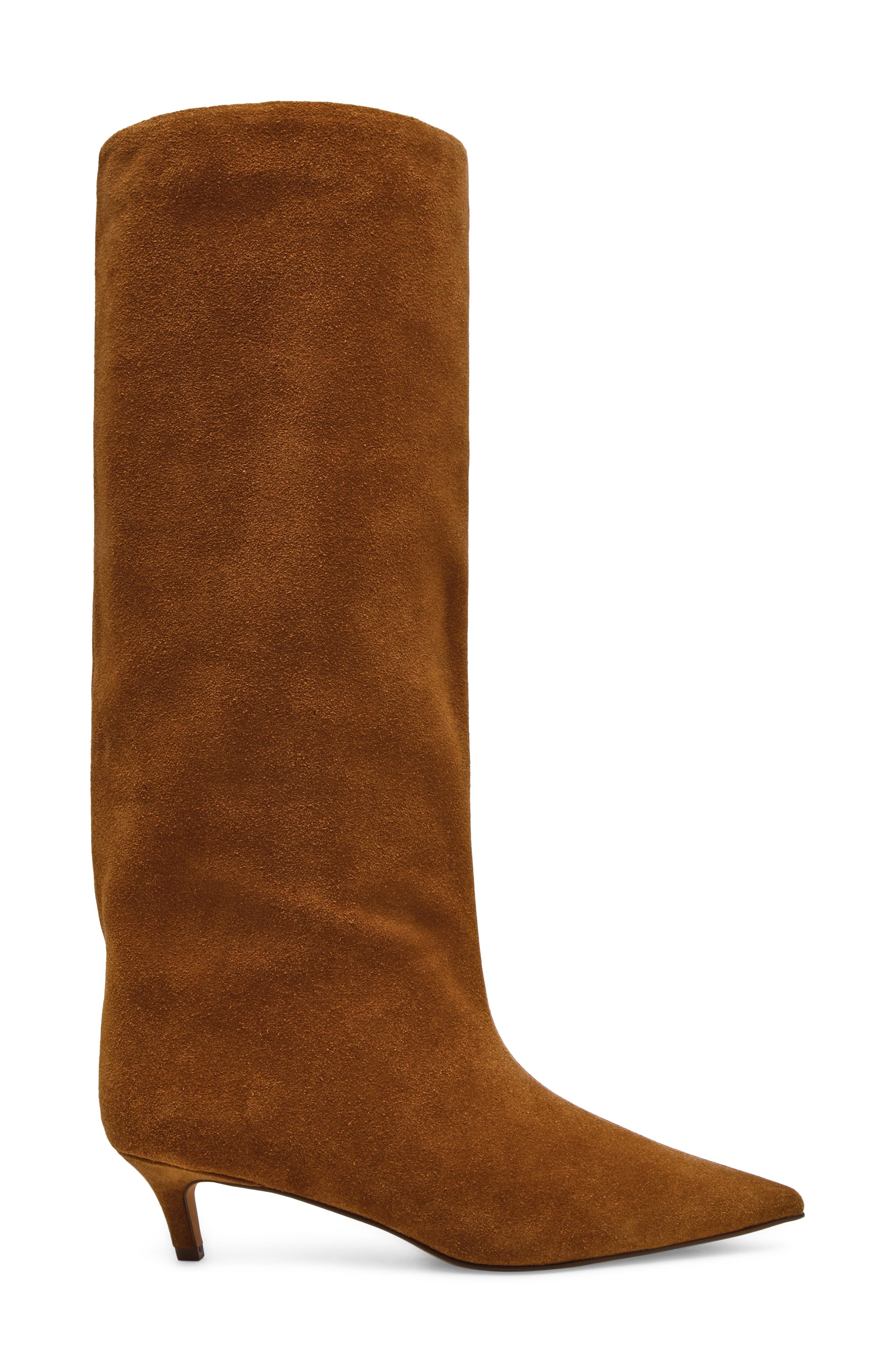 Lychee Pointed Toe Boot, Alternate, color, CHESTNUT SUEDE