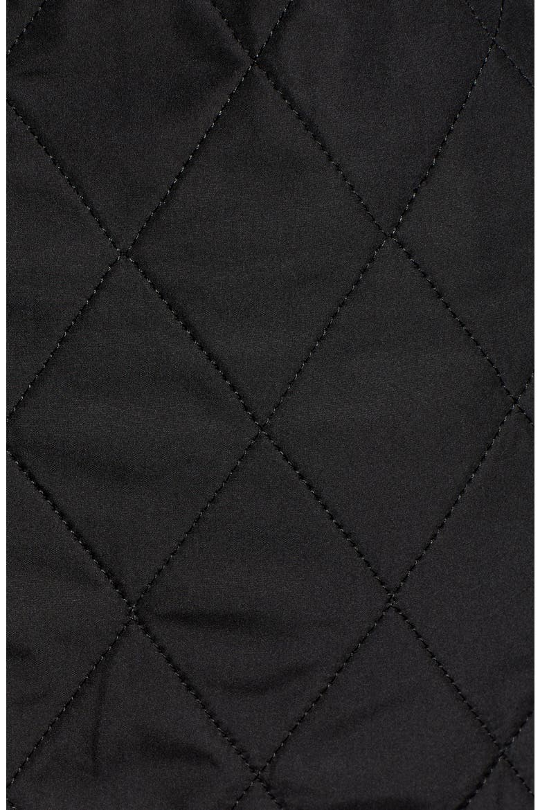 Arrow Quilted Hooded Anorak Coat, Alternate, color, BLACK