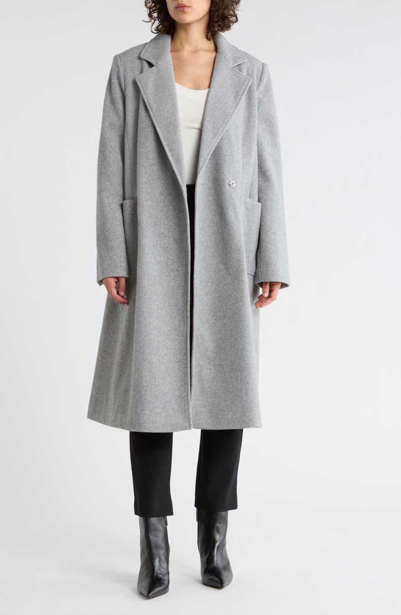 Sam Edelman Patch Pocket Wrap Coat, Alternate, color, Feather Grey