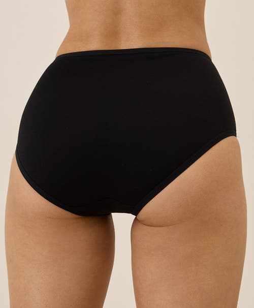 Pact Everyday High Rise Brief 5-pack In Black