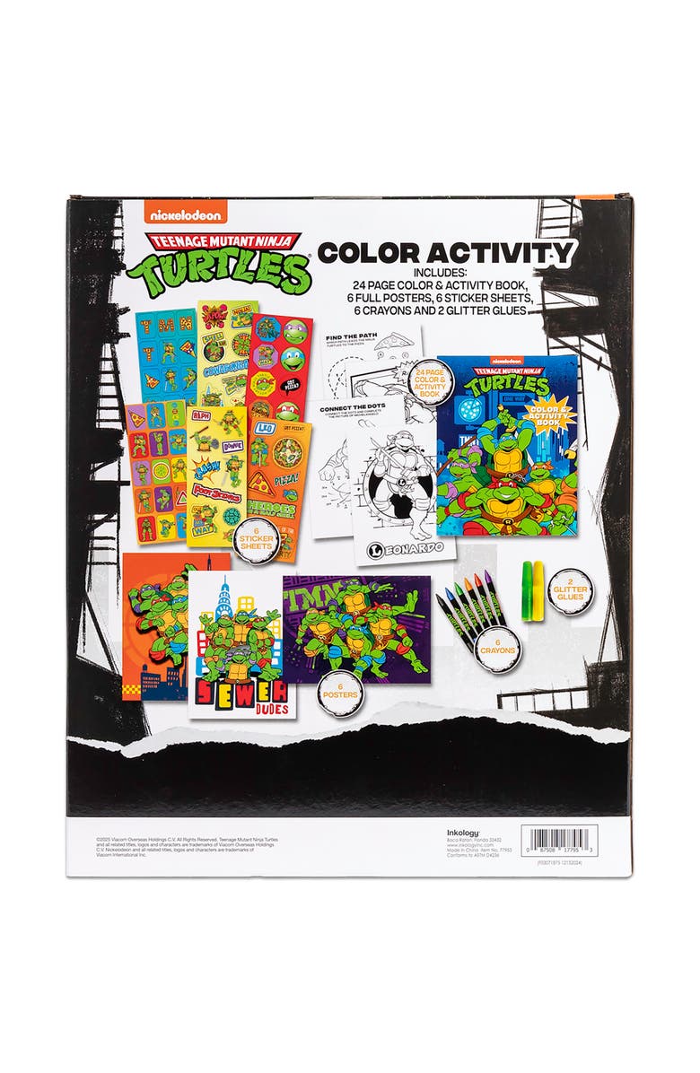 Inkology Color Activity Set, Teenage Mutant Ninja Turtles Coloring Book, Kids 5+, Alternate, color, Multicolored