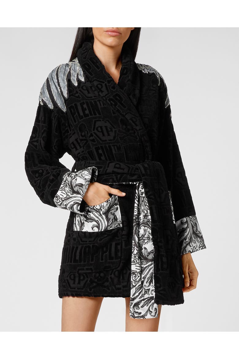 Bathrobe Eagle Women, Main, color, black
