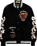VIC GARCIA WORLD Melton Wool Blend Bomber Jacket