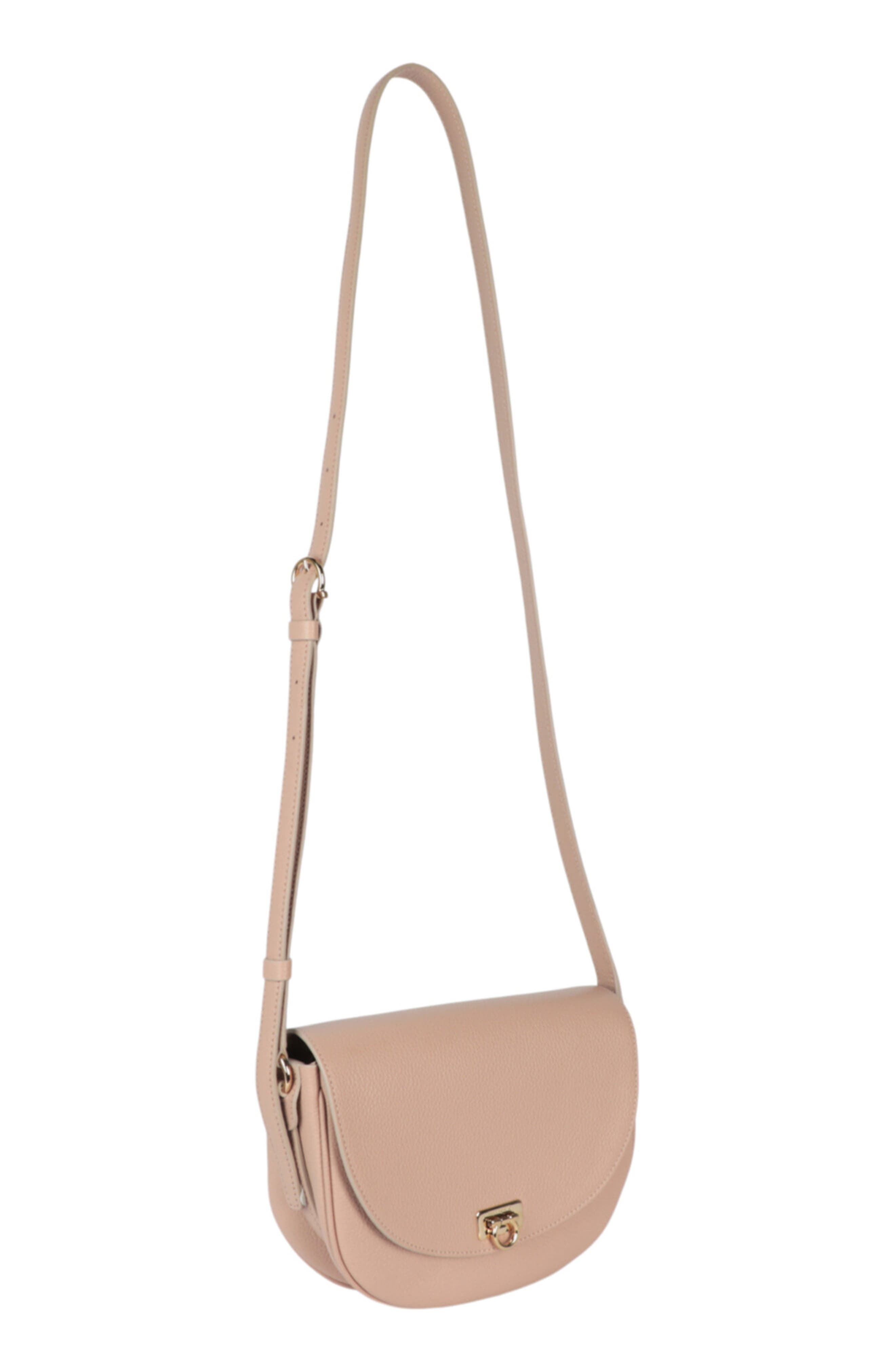 FERRAGAMO Gancini Buckle Crossbody Bag, Alternate, color, Light Pink