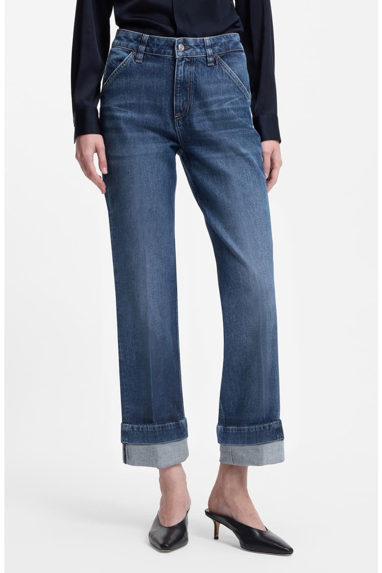 Parkway Slim Straight Leg Jeans, Main, color, DARK BLUE