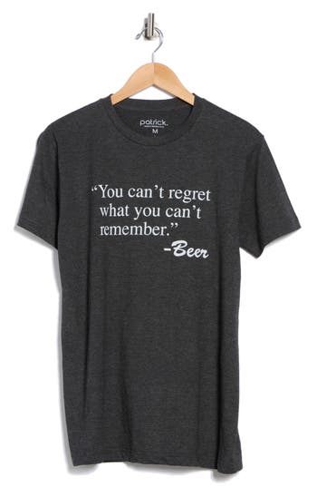 Patrick . Beer No Regret Cotton Graphic T-shirt