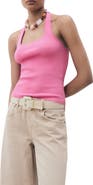 MANGO Knit Halter Tank