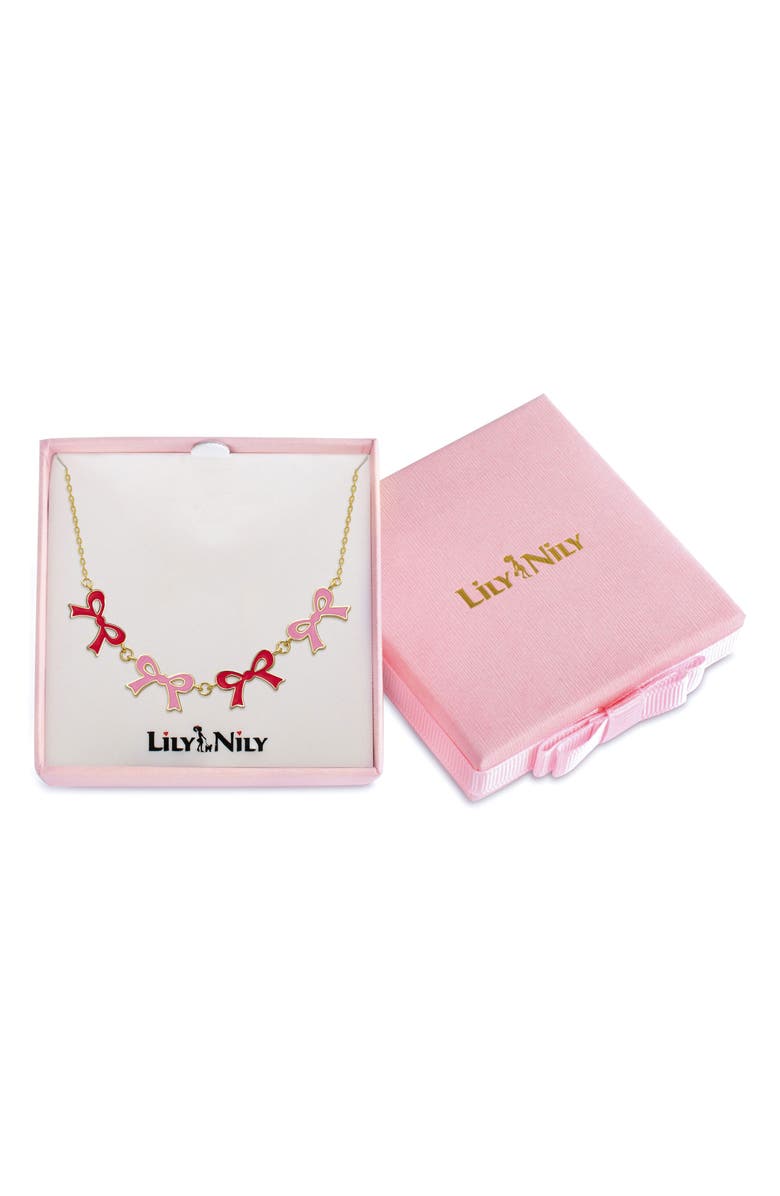 Lily Nily Kids' Flat Bow Link Necklace, Alternate, color, 