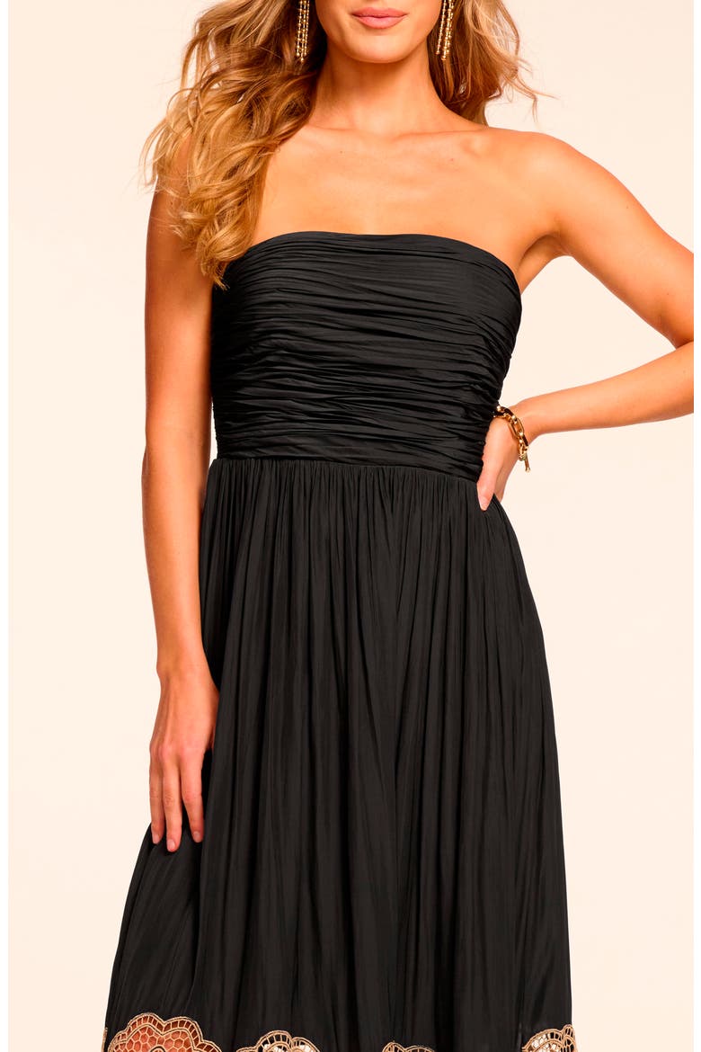 Milani Strapless Maxi Dress, Alternate, color, BLACK