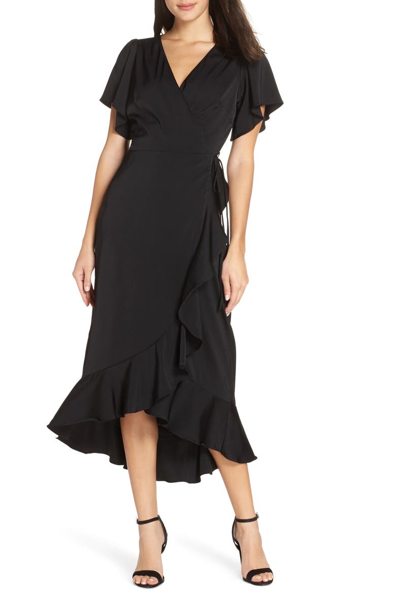 Chelsea28 Midi Ruffle Wrap Dress, Main, color,