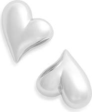 JENNY BIRD Art Heart Button Stud Earrings