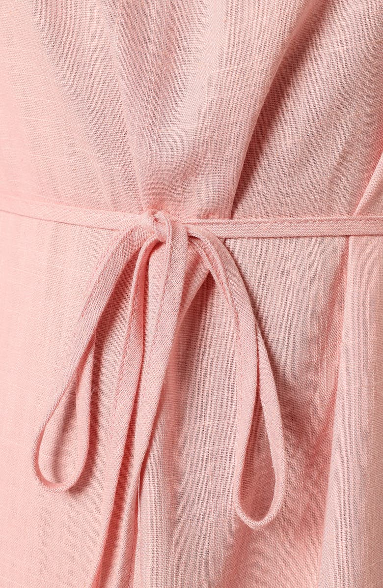 Petal & Pup Halter Neck Linen Blend Maxi Dress, Alternate, color,