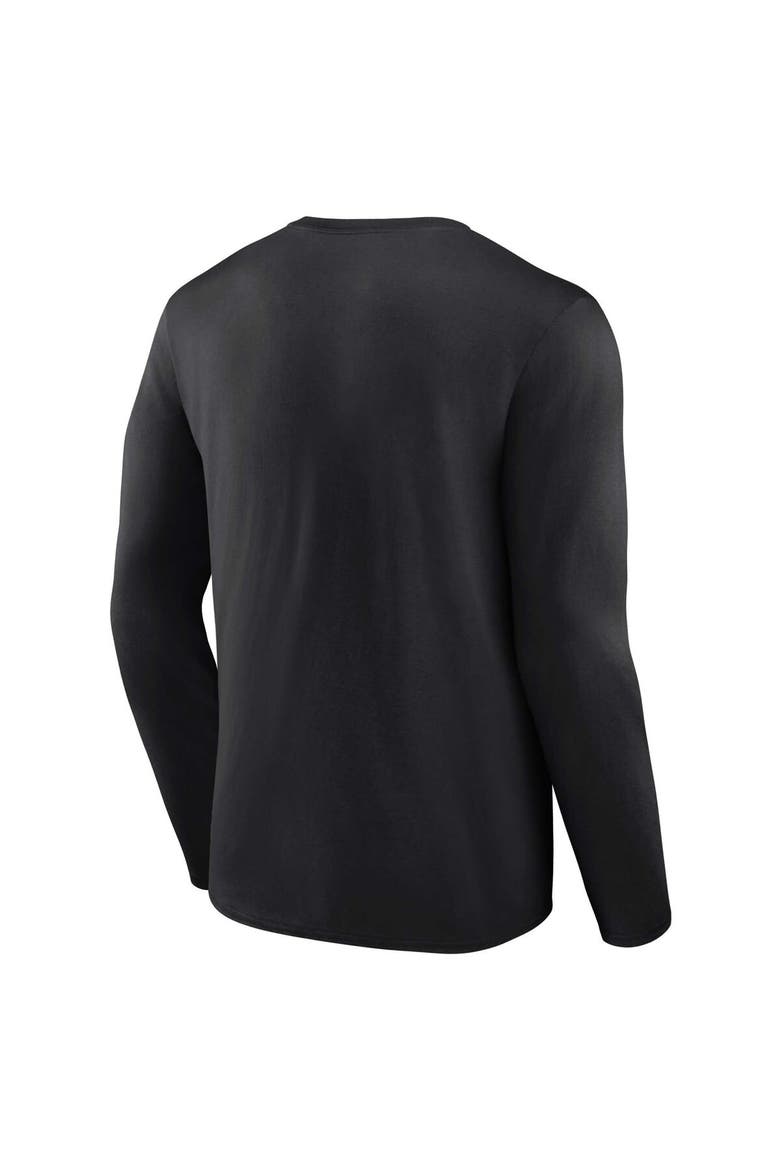 Men's Fanatics Branded Black Texas Longhorns Campus Long Sleeve T-Shirt, Alternate, color, Black